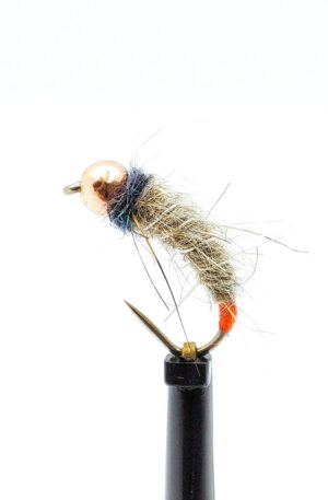 Orange Spot Gray Caddis Larva Nymph