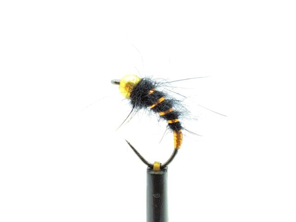 Black Ribbed Caddis Larva